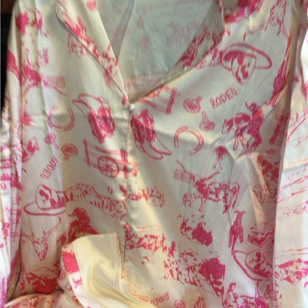 RESTOCKED💕💕! Boho Wild West sweetheart Women's Pink Print Pajama - Picture 4 of 14